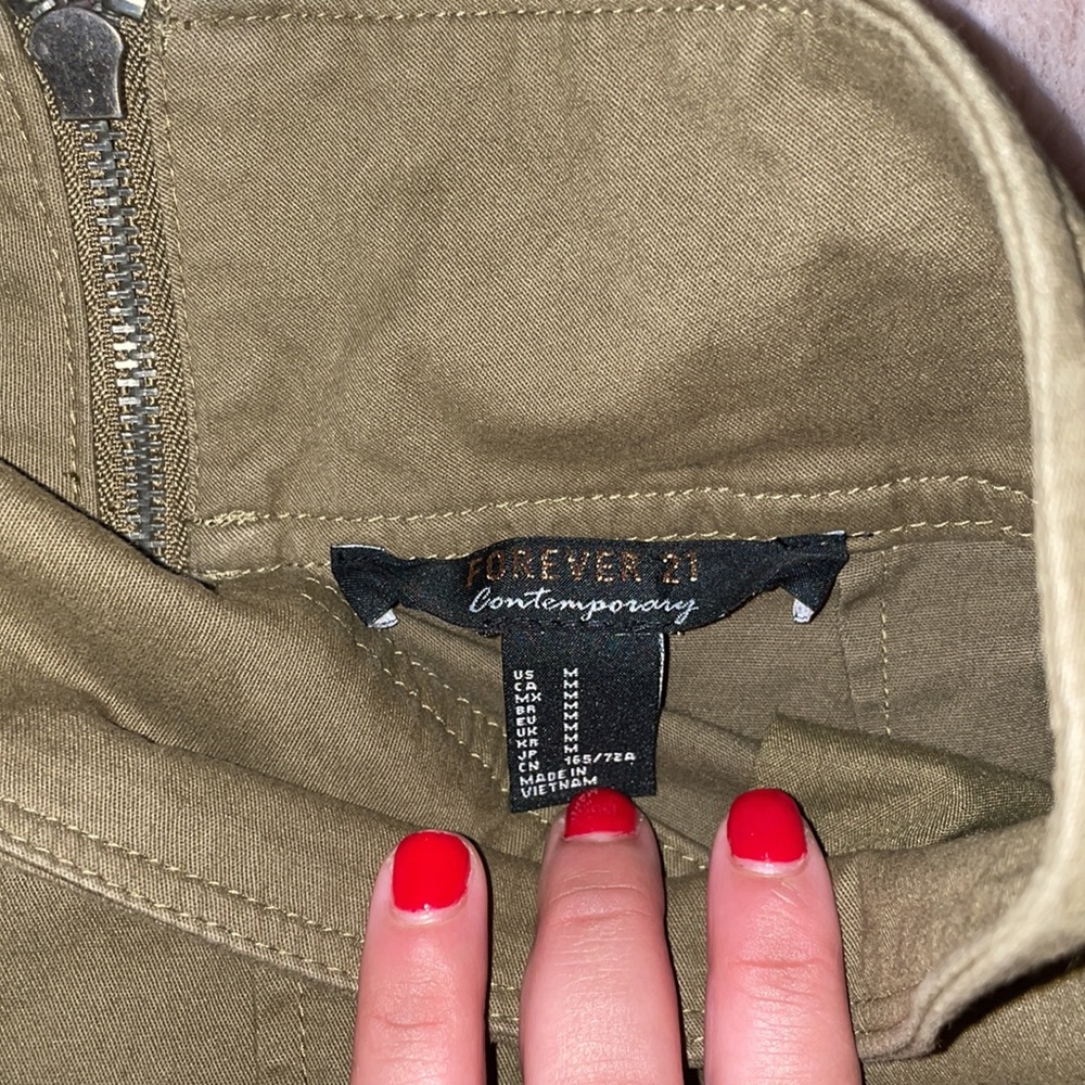 Olive green high waist skirt - Picture 5 of 5